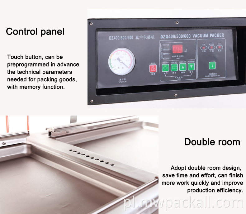 Podwójna komora próżniowa, wypakowanie uszczelniające próżniowe w próżniowym powietrzu